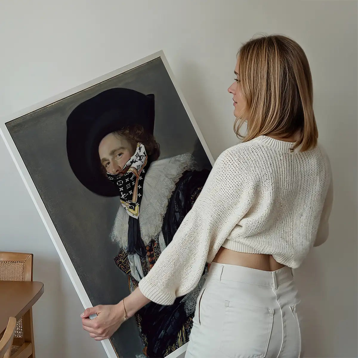 Gang Portrait LV Scarf Print