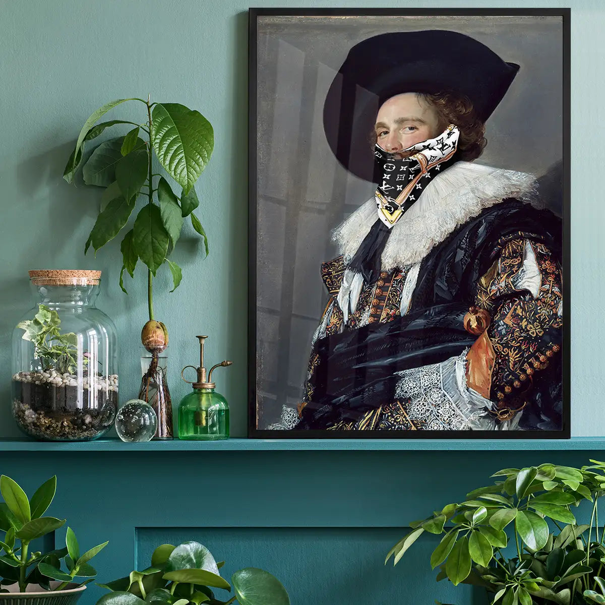 Gang Portrait LV Scarf Print