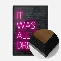 It Was All A Dream Neon Print Pink