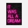 It Was All A Dream Neon Print Pink