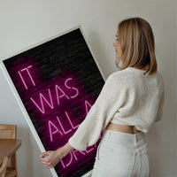 It Was All A Dream Neon Print Pink