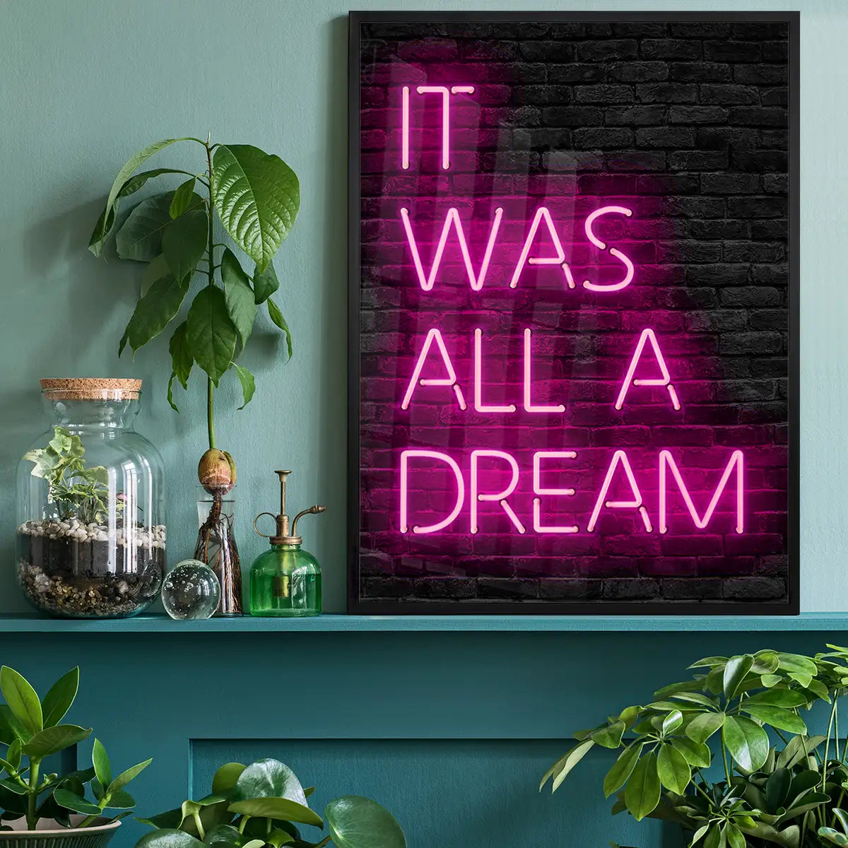 It Was All A Dream Neon Print Pink
