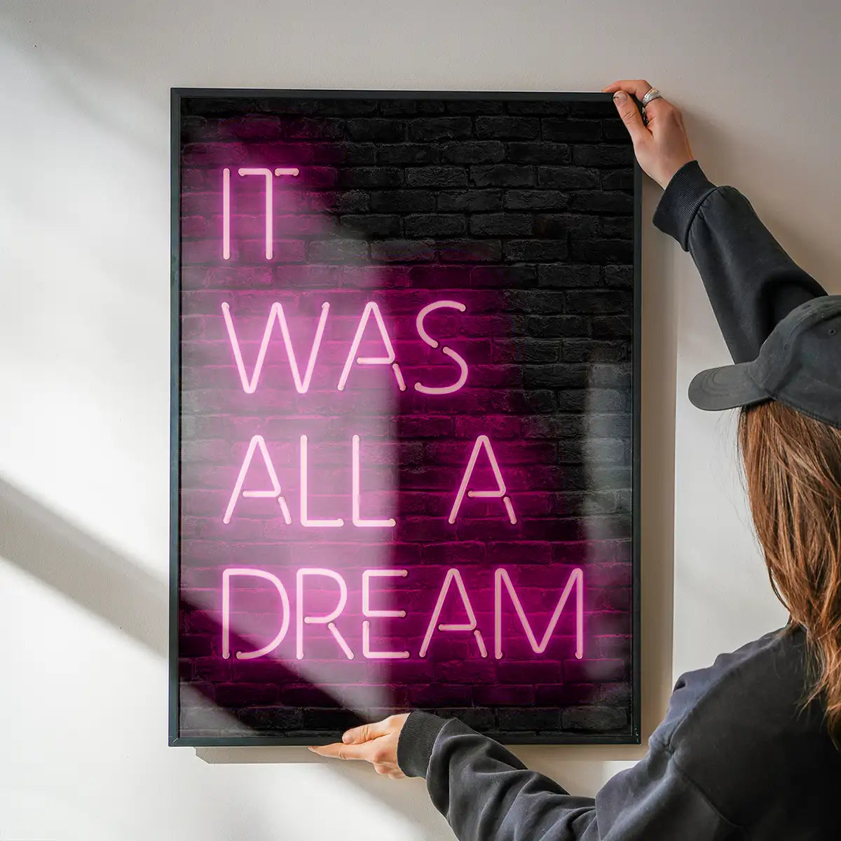 It Was All A Dream Neon Print Pink