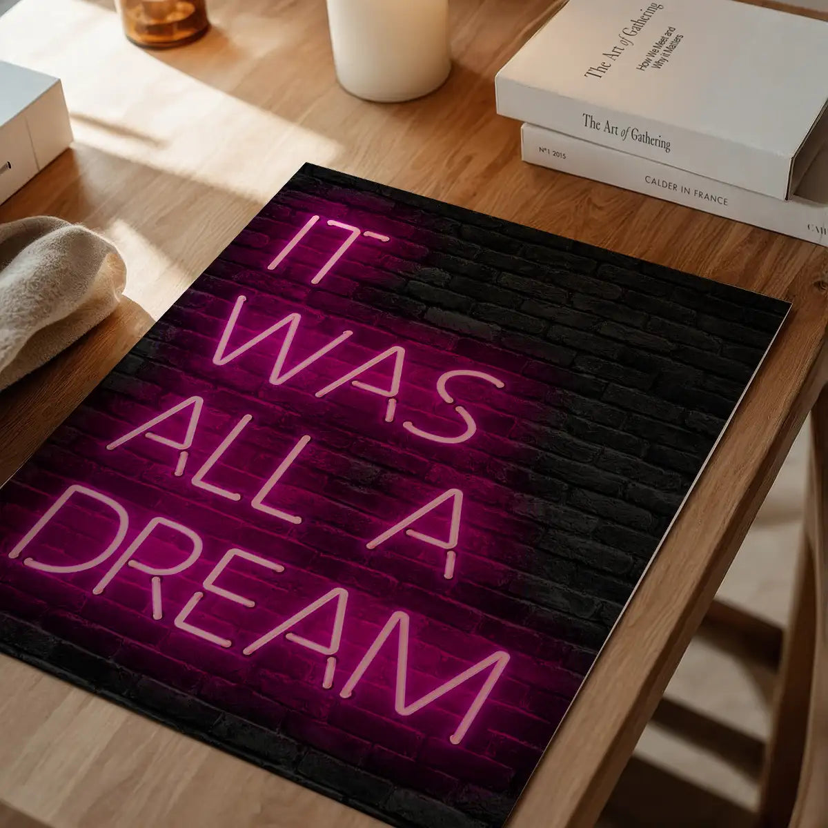 It Was All A Dream Neon Print Pink
