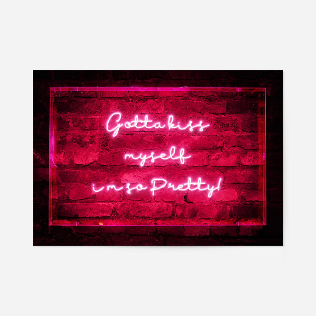 Kiss Myself Neon Lyrics Quote Print