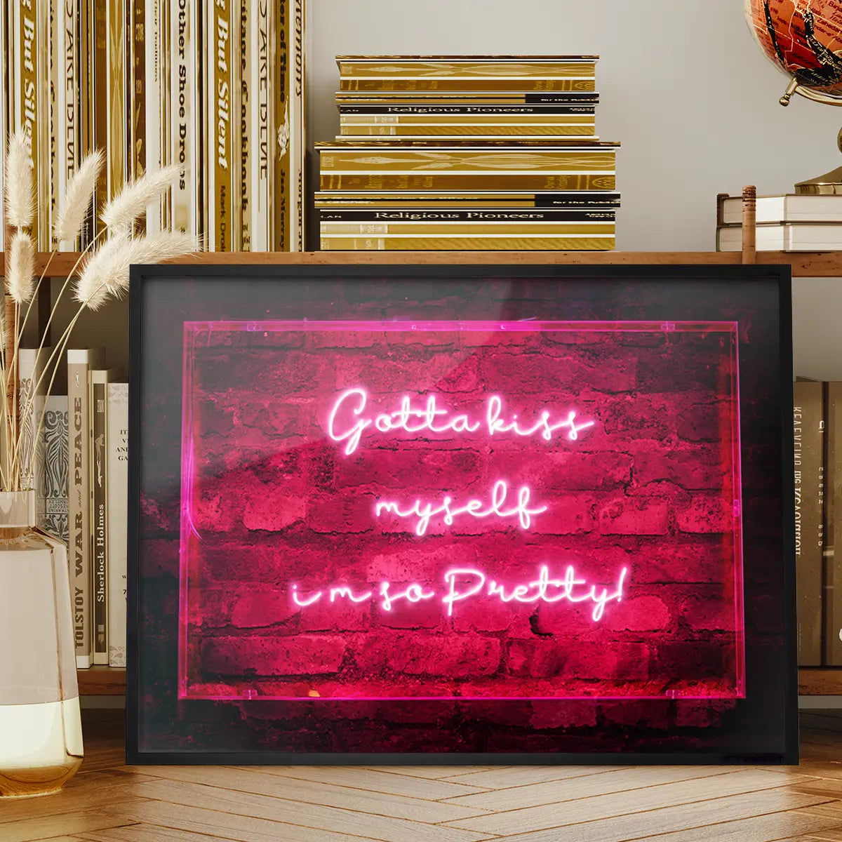 Kiss Myself Neon Lyrics Quote Print