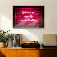 Kiss Myself Neon Lyrics Quote Print