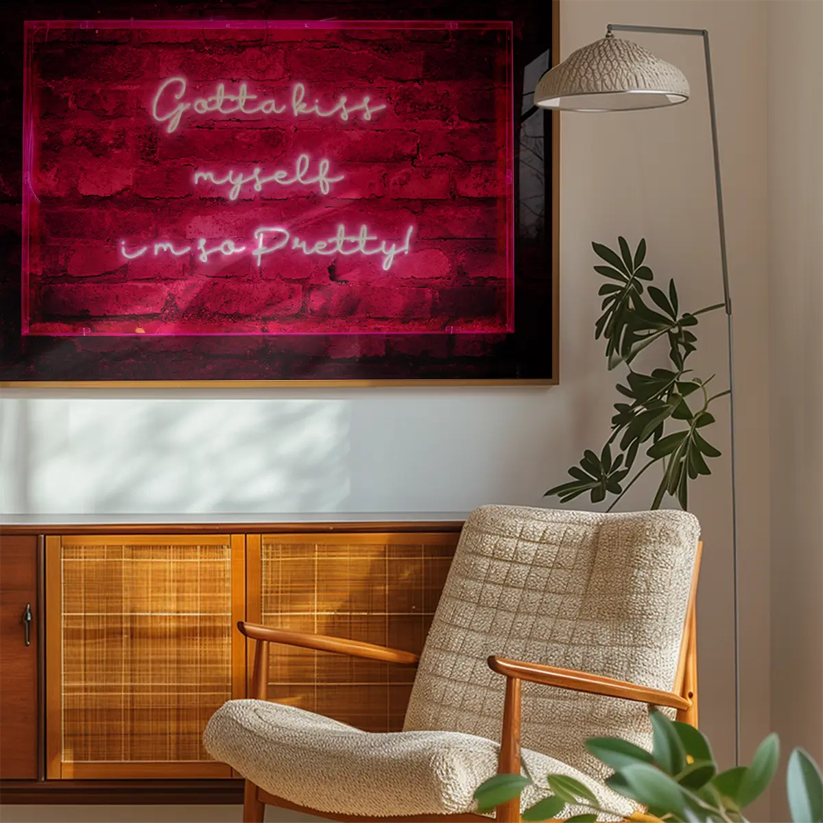 Kiss Myself Neon Lyrics Quote Print