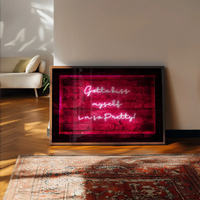 Kiss Myself Neon Lyrics Quote Print
