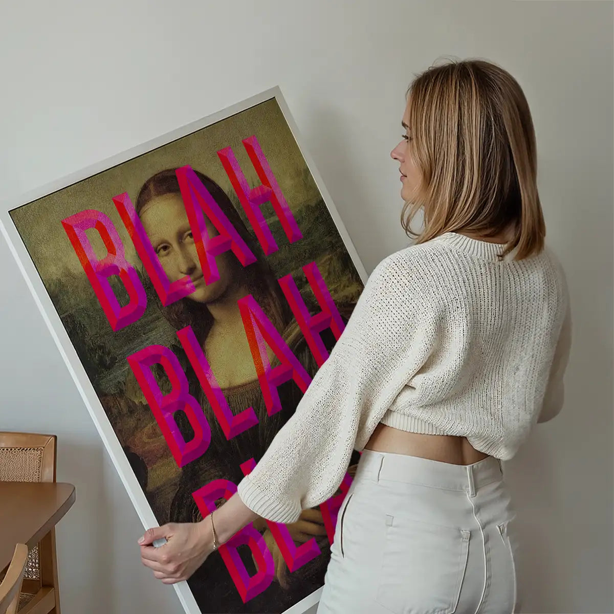 Moaning Mona Blah Blah Blah Print