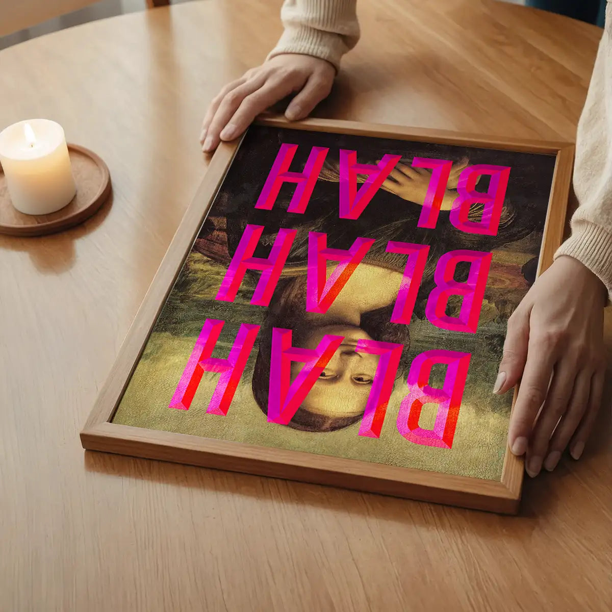 Moaning Mona Blah Blah Blah Print