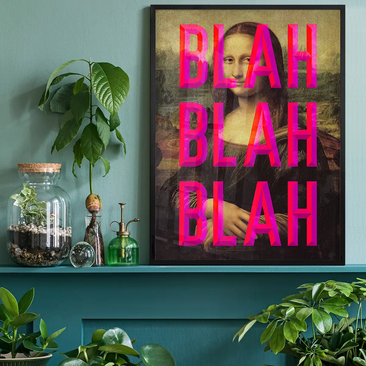 Moaning Mona Blah Blah Blah Print