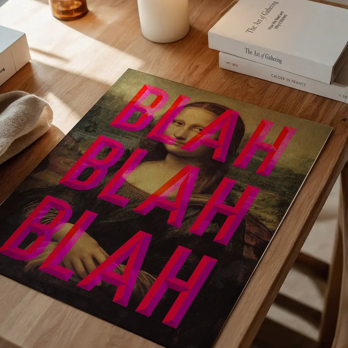 Moaning Mona Blah Blah Blah Print