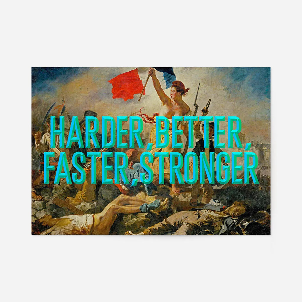 Harder Better Typography Print