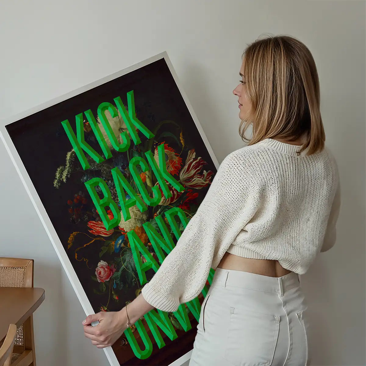 Kick Back Typography Print