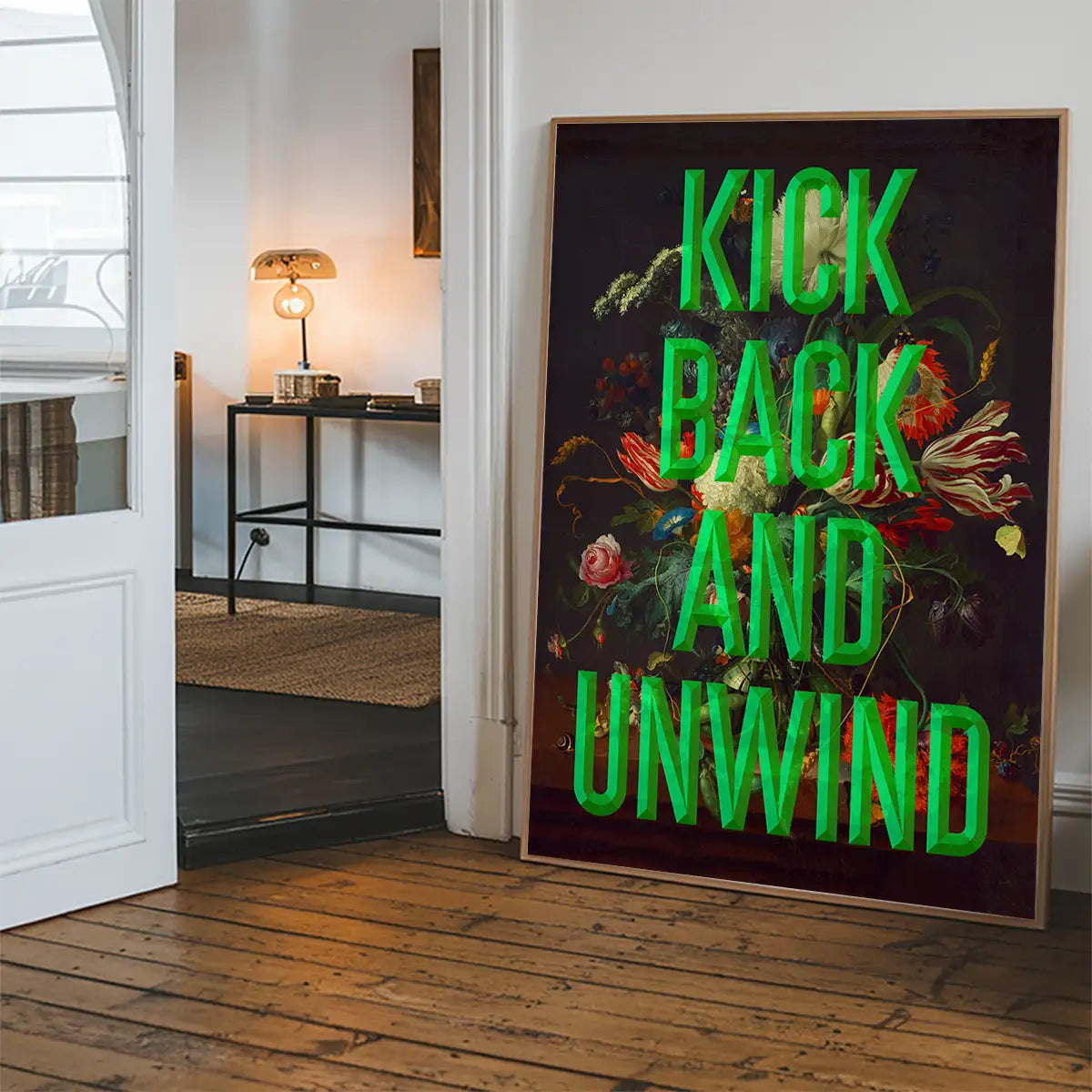 Kick Back Typography Print