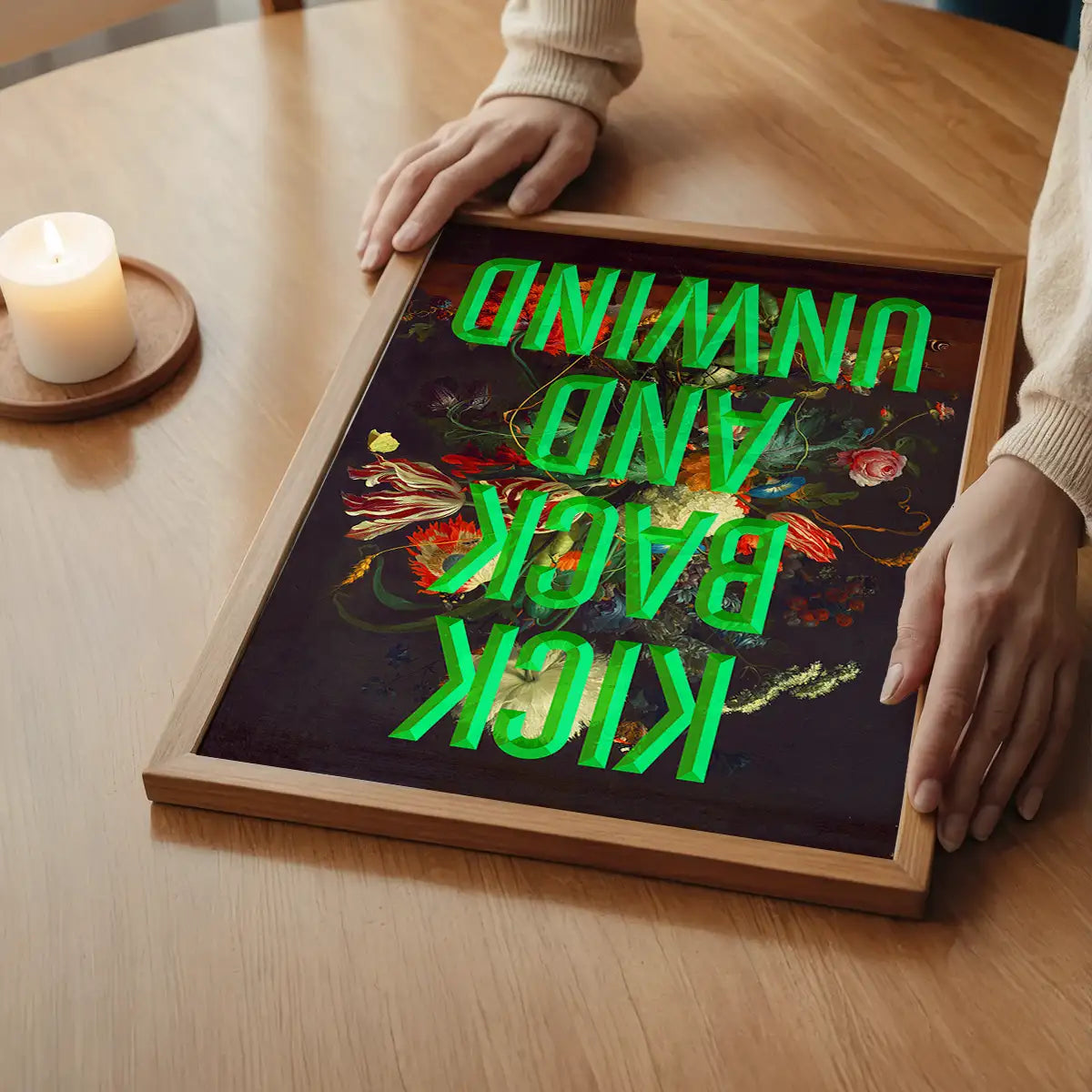 Kick Back Typography Print