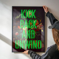 Kick Back Typography Print