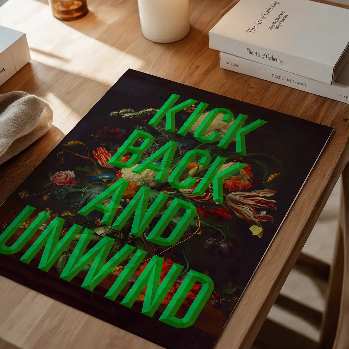 Kick Back Typography Print