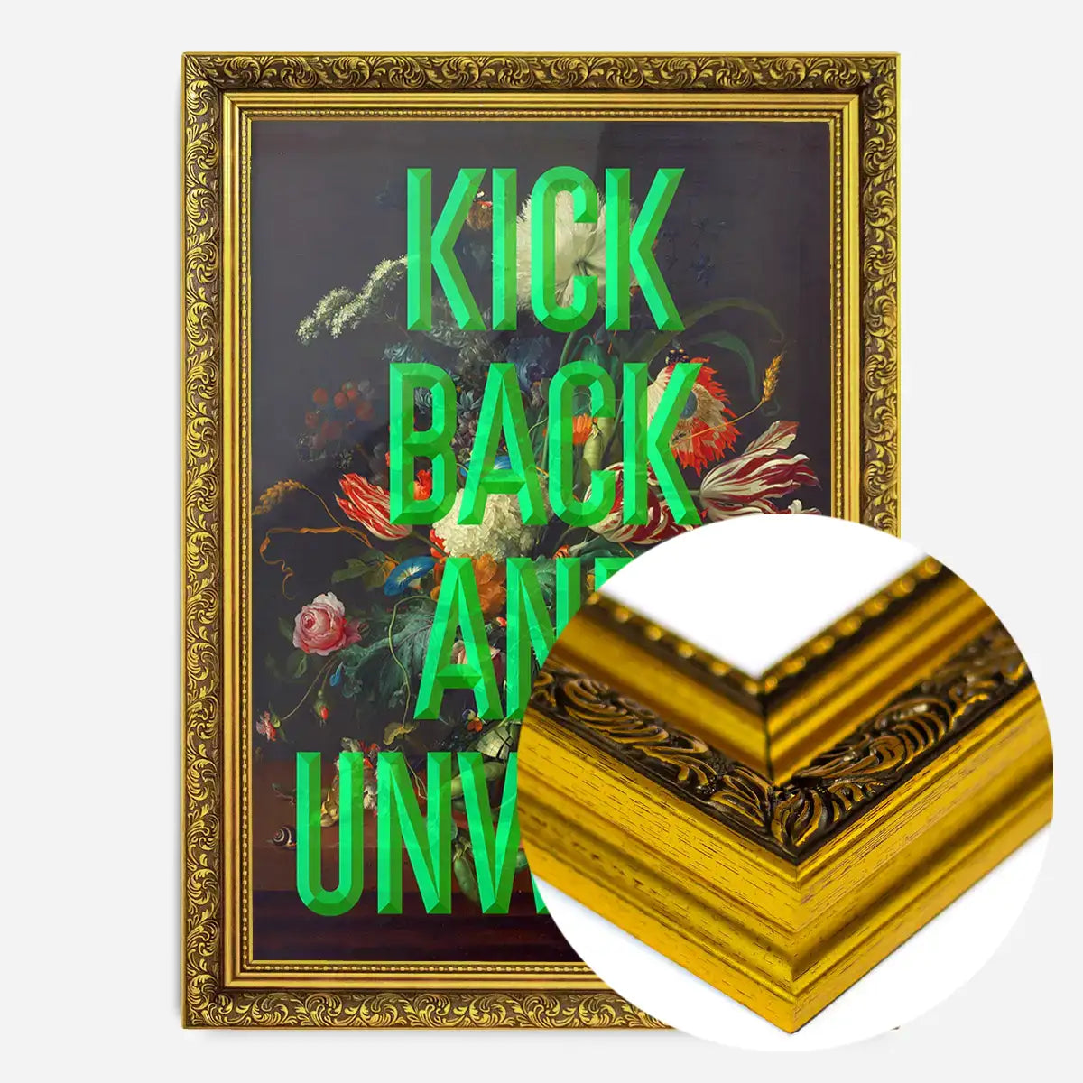 Kick Back Typography Print