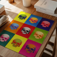 Popart Neon Coloured Skulls Print
