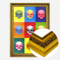 Popart Neon Coloured Skulls Print