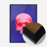 Pop Art Warhol Style Blue & Pink Skull Print