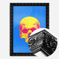 Pop Art Warhol Style Blue & Yellow Skull Print