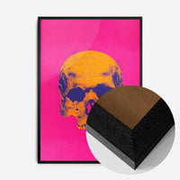 Pop Art Warhol Style Pink & Orange Skull Print