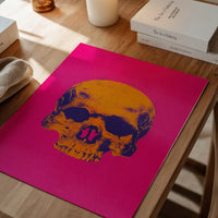 Pop Art Warhol Style Pink & Orange Skull Print