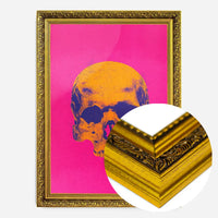 Pop Art Warhol Style Pink & Orange Skull Print