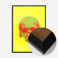 Pop Art Warhol Style Yellow & Green Skull Print
