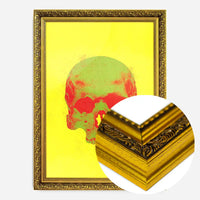 Pop Art Warhol Style Yellow & Green Skull Print