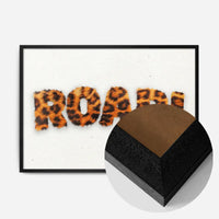 Roar Typographic Quote Tiger Pattern Print