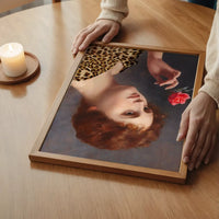 Leopard Print Lady Painting Print