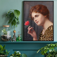 Leopard Print Lady Painting Print