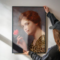 Leopard Print Lady Painting Print
