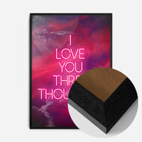 I Love You 3000 Quote Neon Print