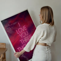 I Love You 3000 Quote Neon Print