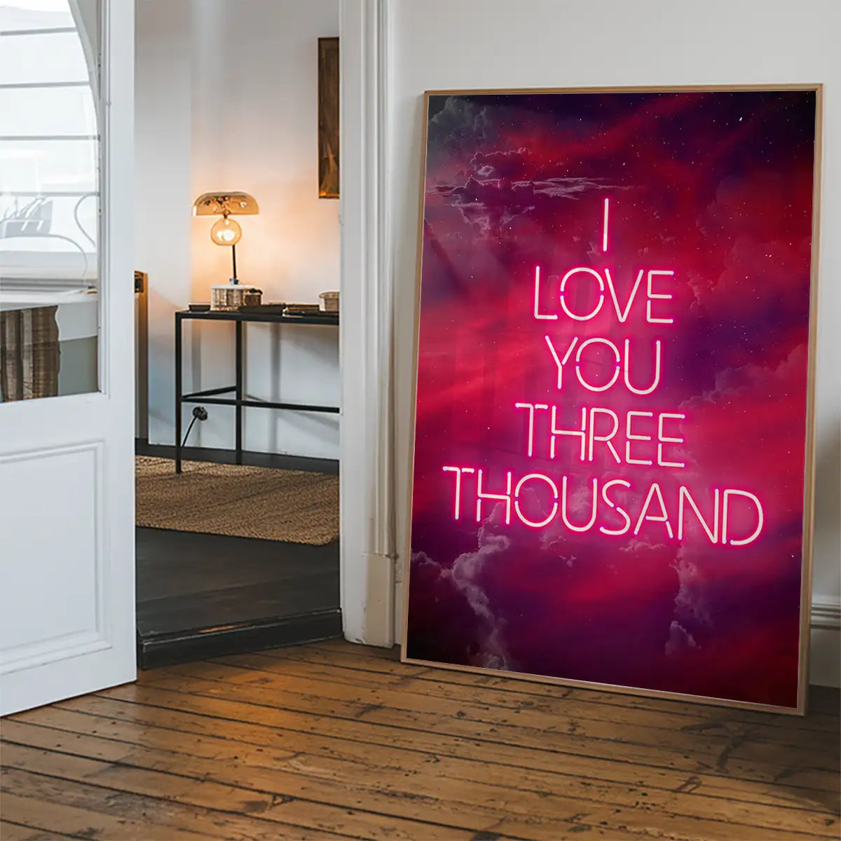 I Love You 3000 Quote Neon Print