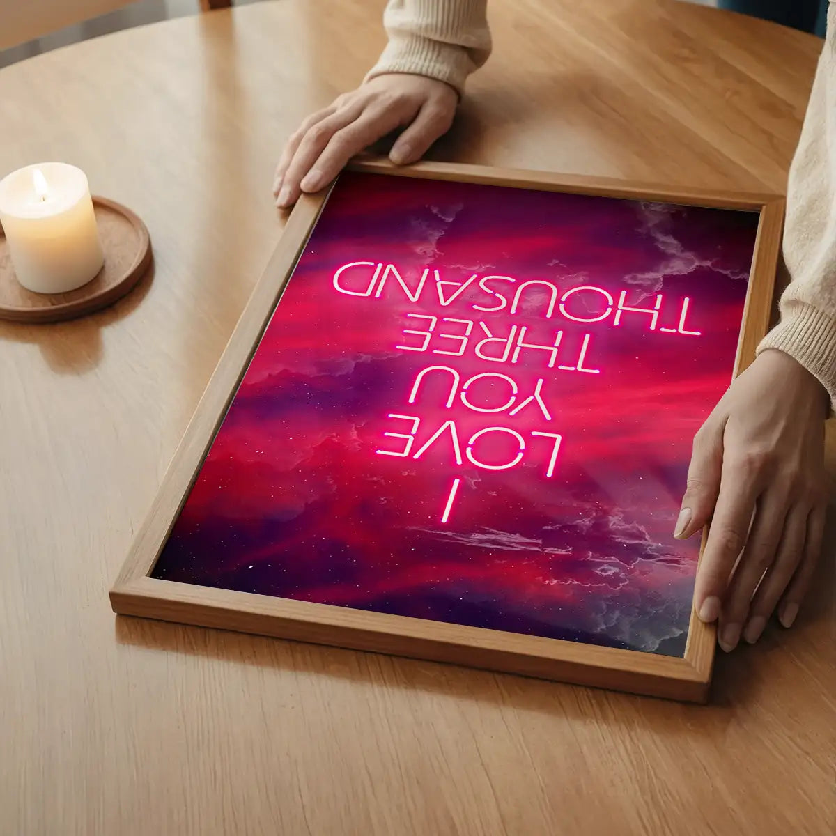 I Love You 3000 Quote Neon Print