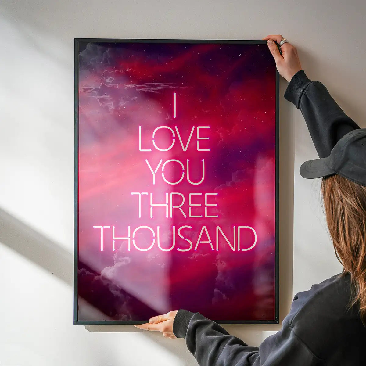 I Love You 3000 Quote Neon Print