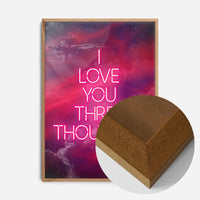I Love You 3000 Quote Neon Print