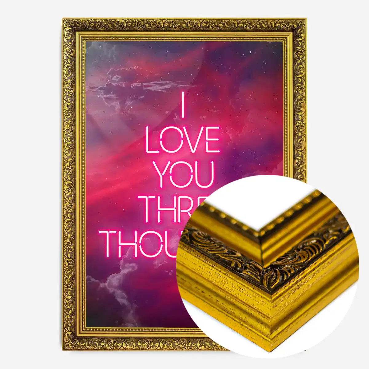 I Love You 3000 Quote Neon Print