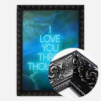I Love You 3000 Quote Neon Blue Print