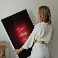 Dare Always Dare Neon Handwriting Print