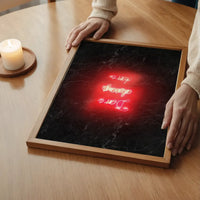 Dare Always Dare Neon Handwriting Print