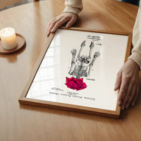 Skeleton Rose Print White