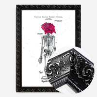 Skeleton Rose Print White