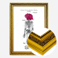 Skeleton Rose Print White